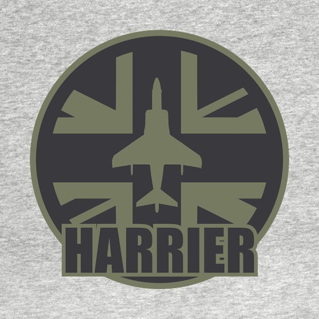 RAF Harrier (Union Jack) - Small logo by Tailgunnerstudios